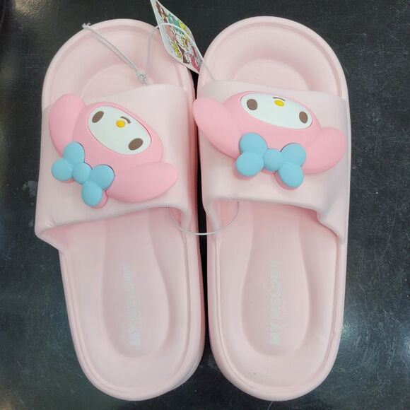 Brand New Sanrio My Melody Big Charm Slippers Size: US 8.5 - Picture 5 of 8